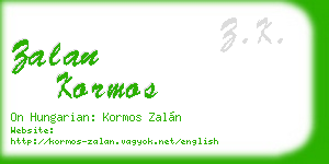 zalan kormos business card